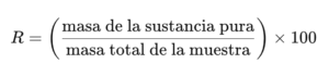 Fórmula para calcular la riqueza química